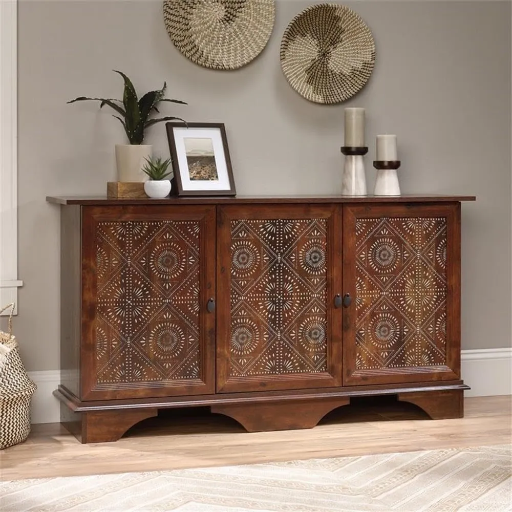 Pemberly Row Contemporary Wood Buffet and Sideboard Table in Curado Cherry