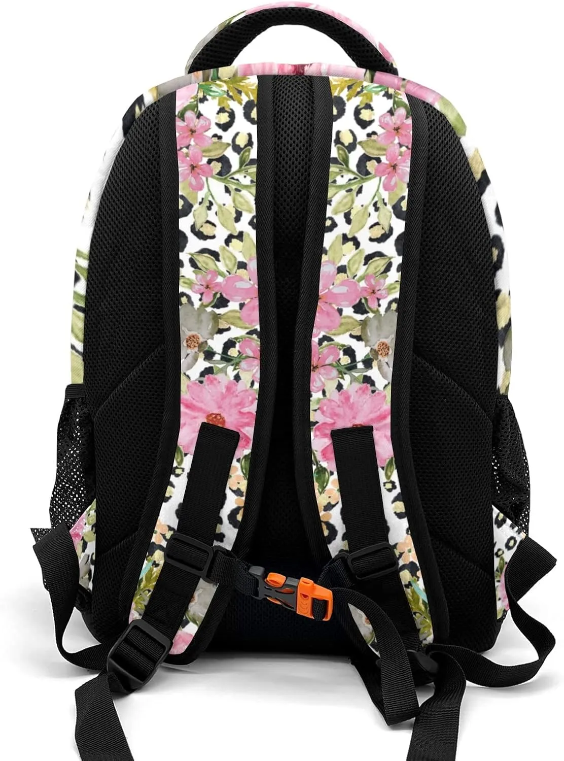 Personalized cheerleading Backpack Multifunctional Waterproof Laptop Bag for Travel Gift Leopard Print Flower Cheer
