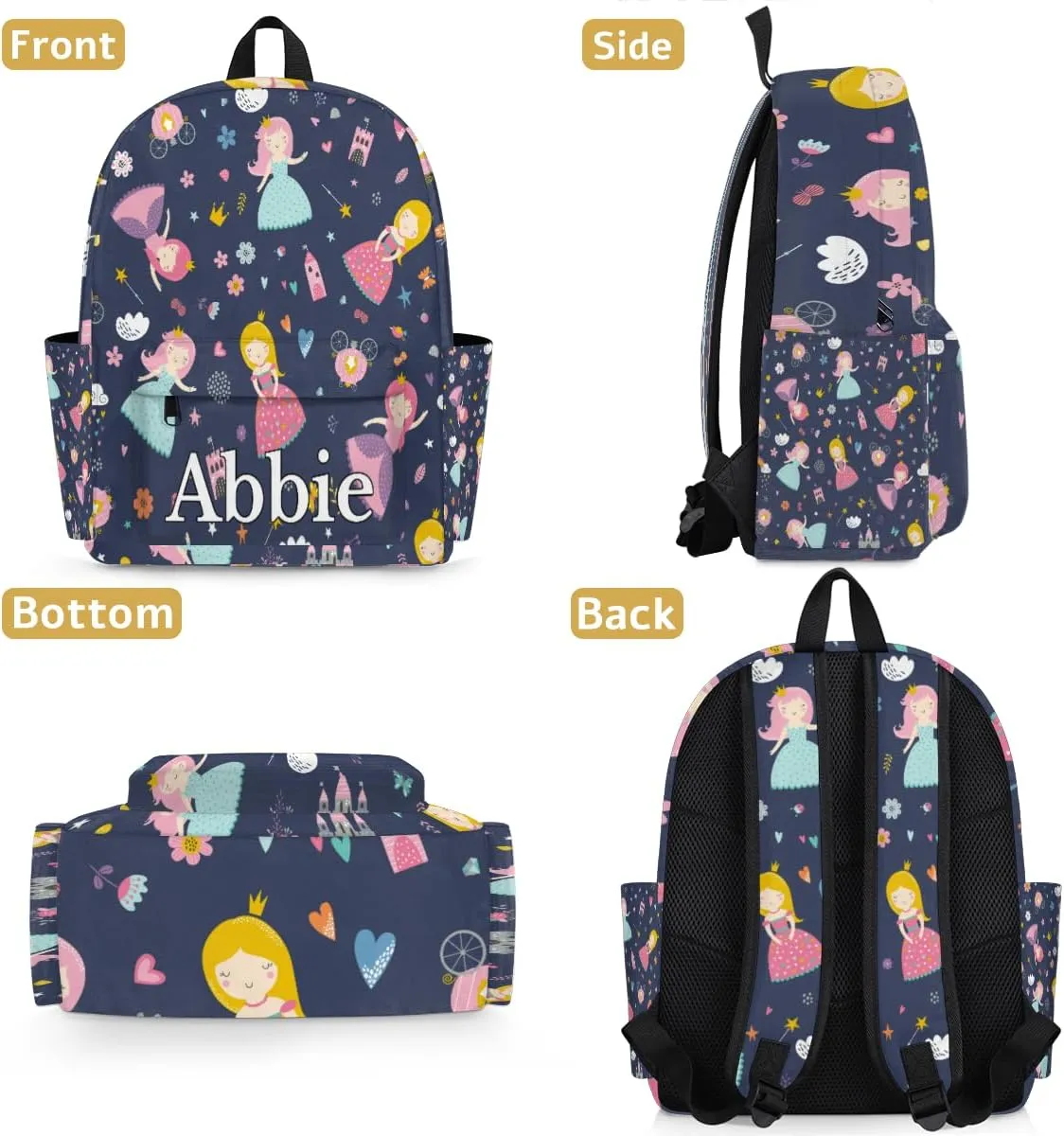 Personalized Kids Backpack for Toddler Girls Cute Lightweight Preschool Elementary Kindergarten Backpack