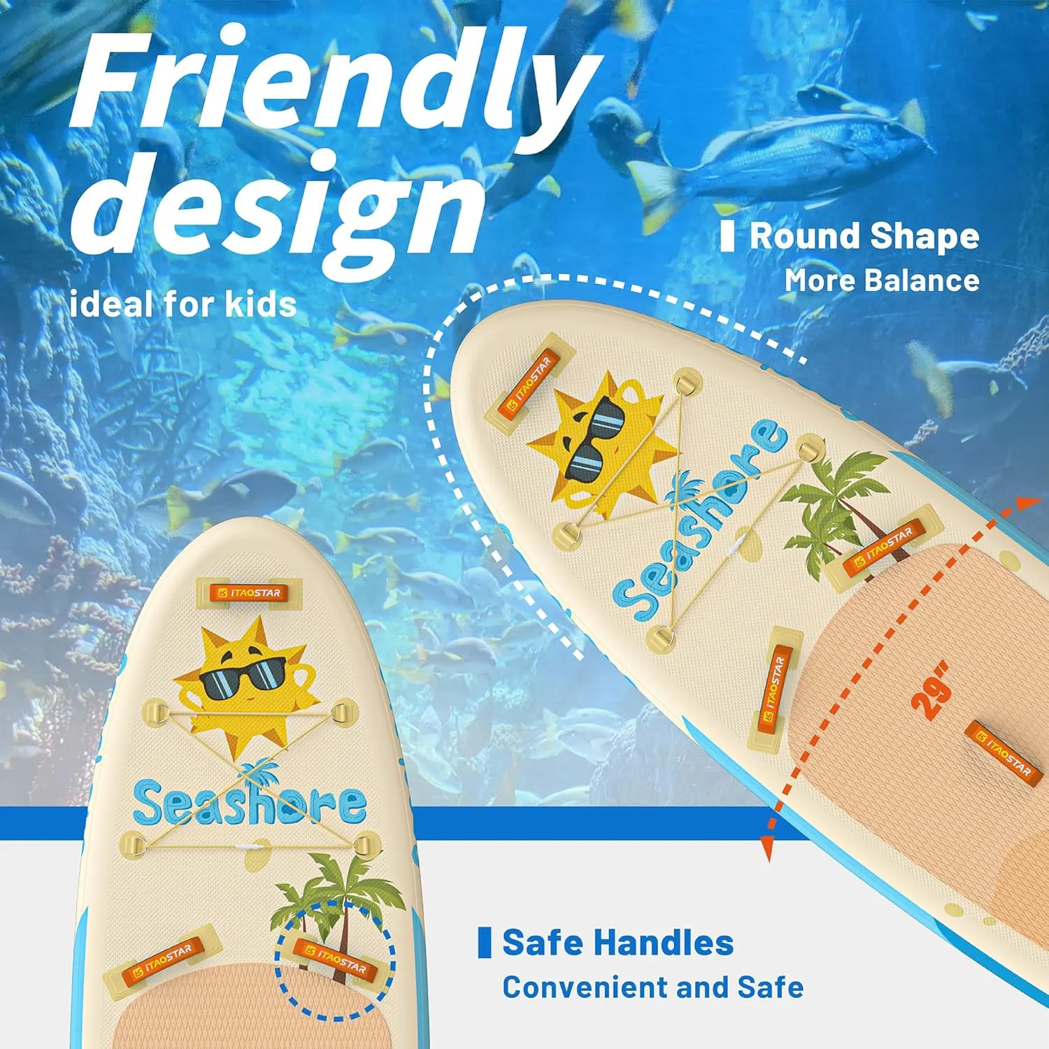 Pets 8'×29" / 11'×35" / 11'6"×34" Inflatable Paddle Board, One-Stop Premium SUP Accessories, Extra Wide Paddle Board for More Balance, Tailored Fins for More Fun