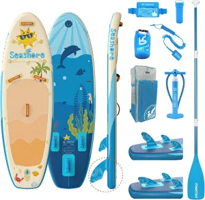 Pets 8'×29" / 11'×35" / 11'6"×34" Inflatable Paddle Board, One-Stop Premium SUP Accessories, Extra Wide Paddle Board for More Balance, Tailored Fins for More Fun