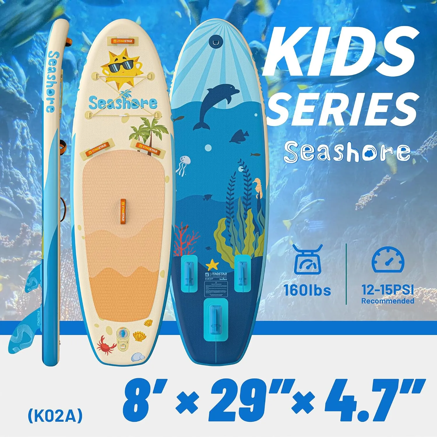 Pets 8'×29" / 11'×35" / 11'6"×34" Inflatable Paddle Board, One-Stop Premium SUP Accessories, Extra Wide Paddle Board for More Balance, Tailored Fins for More Fun
