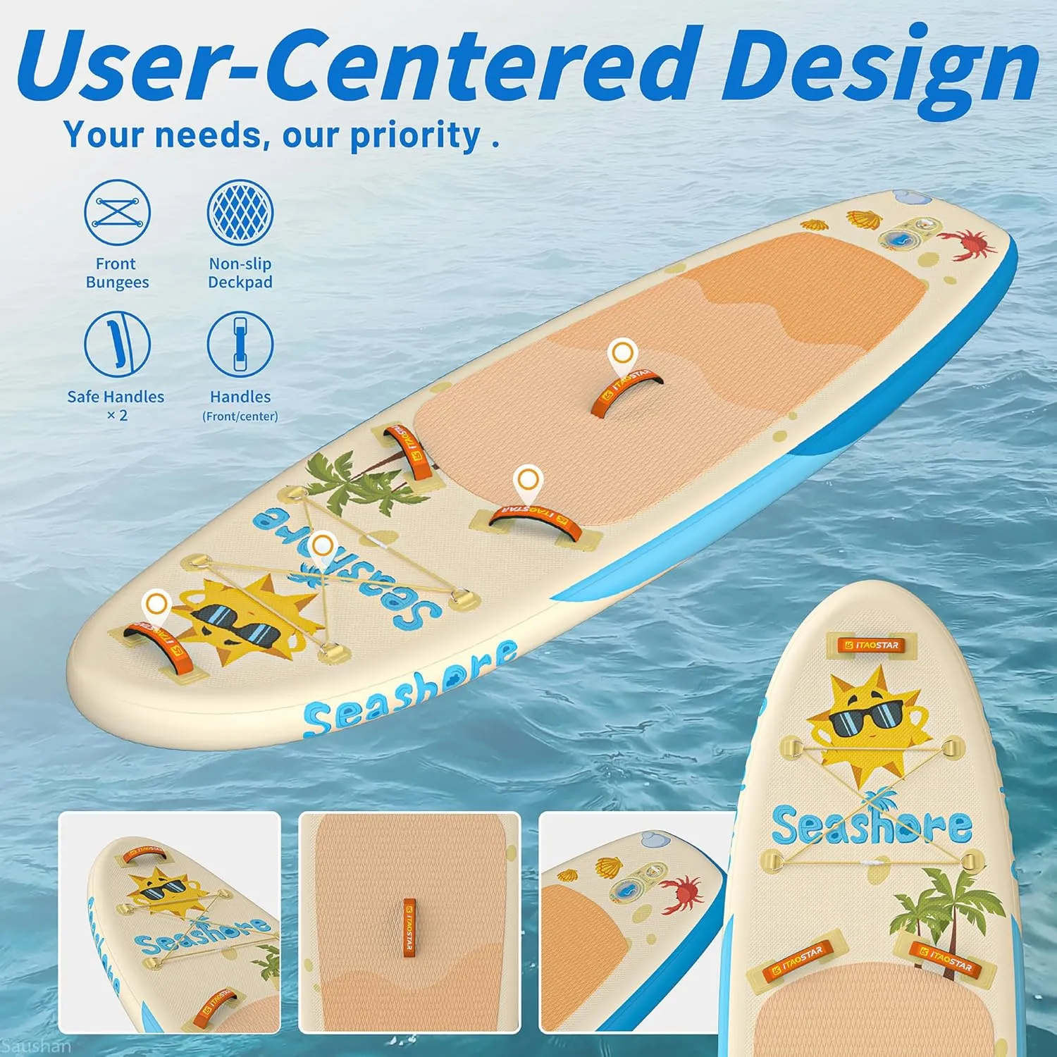 Pets 8'×29" / 11'×35" / 11'6"×34" Inflatable Paddle Board, One-Stop Premium SUP Accessories, Extra Wide Paddle Board for More Balance, Tailored Fins for More Fun