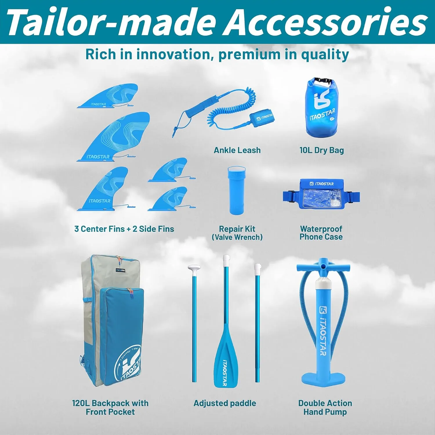 Pets 8'×29" / 11'×35" / 11'6"×34" Inflatable Paddle Board, One-Stop Premium SUP Accessories, Extra Wide Paddle Board for More Balance, Tailored Fins for More Fun