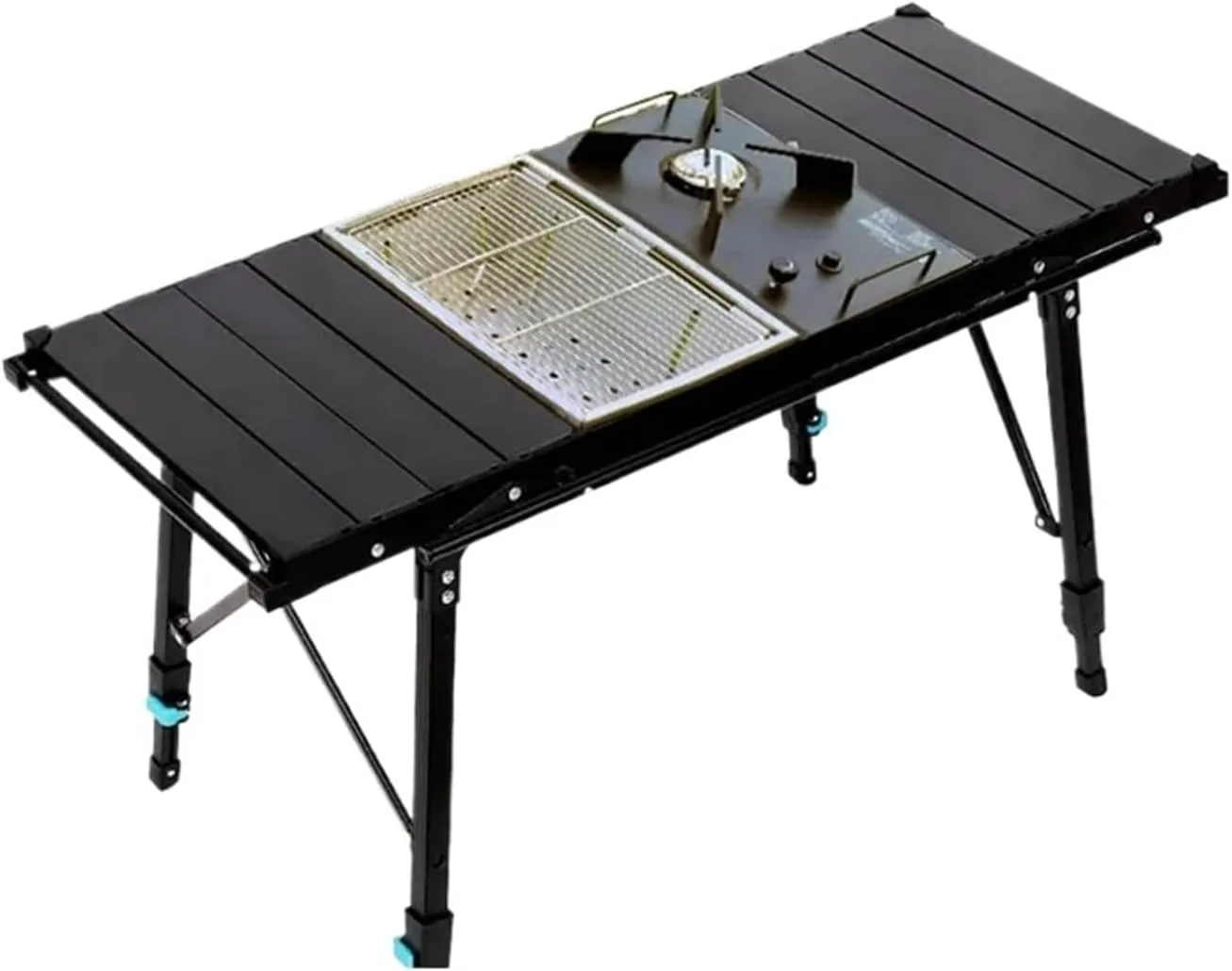 Picnic Camping IGT Table BBQ Grill Table Folding Removable Outdoor Picnic Backpacking FishingTable Light (Color : BBQ Grate)