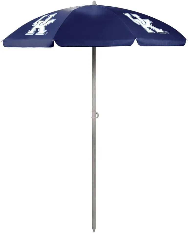 PICNIC TIME NCAA Kentucky Wildcats Outdoor Canopy Sunshade Beach Umbrella 5.5' - Small Patio Umbrella - Beach Chair Umbrella