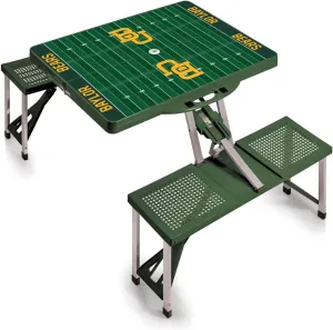 PICNIC TIME NCAA North Carolina Tar Heels Folding Picnic Table - Camping Table - Outdoor Table with Umbrella Hole