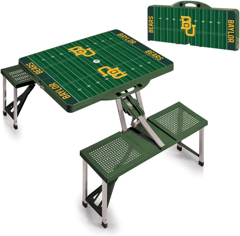 PICNIC TIME NCAA North Carolina Tar Heels Folding Picnic Table - Camping Table - Outdoor Table with Umbrella Hole