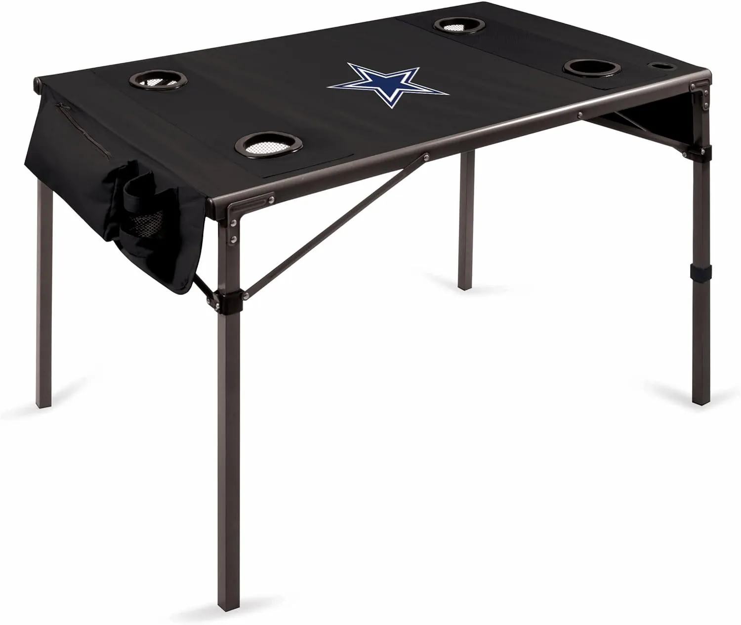 PICNIC TIME NFL New York Giants Travel Table Portable Folding Table, Camping Table, Outdoor Table with Carry Bag, (Black)
