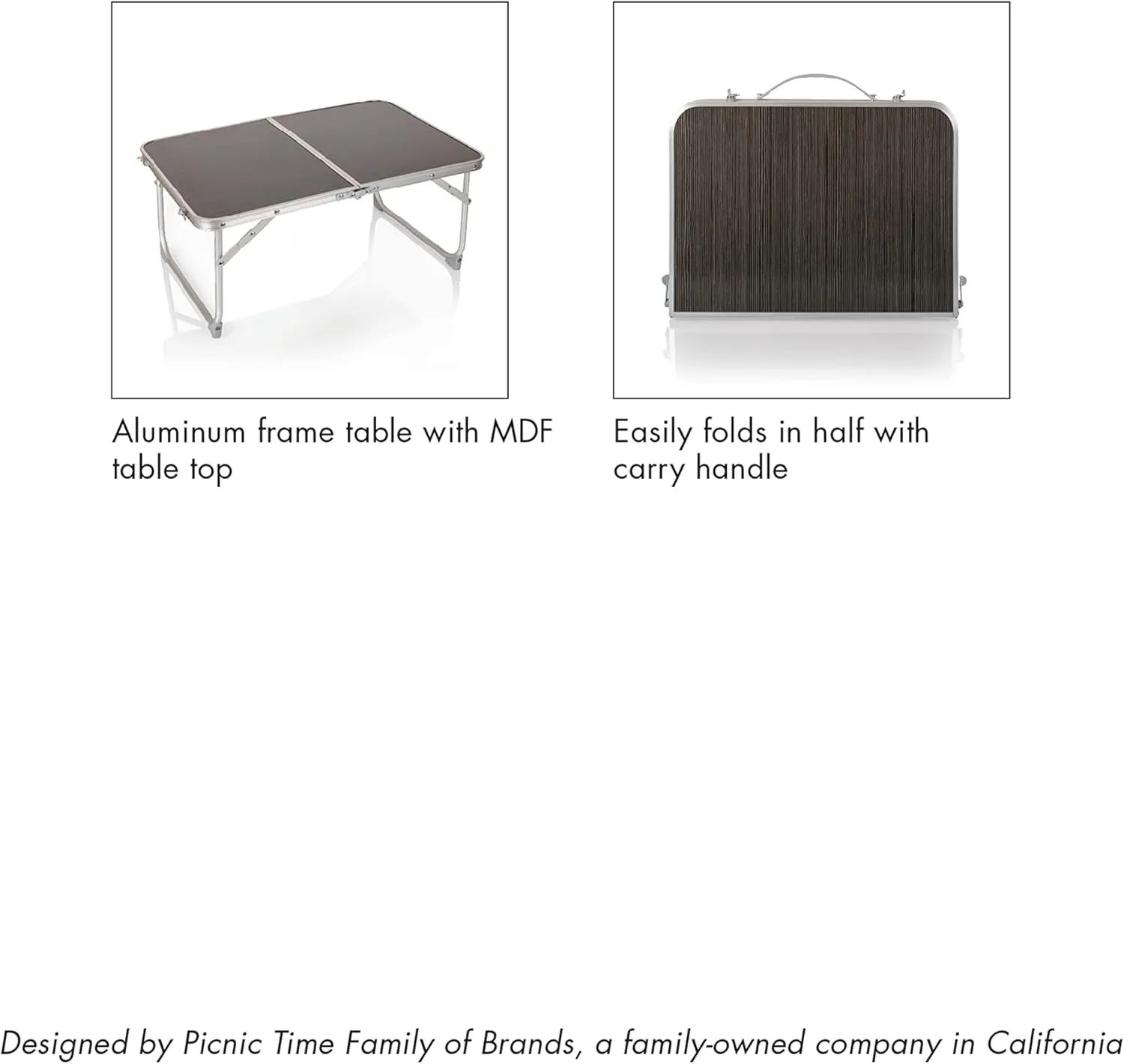PICNIC TIME NHL Unisex-Adult NHL Concert Mini Portable Table, Small Folding Table, Mini Picnic Table