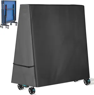 Ping Pong Table Cover 600D Heavy Duty Waterproof for Outdoor & Indoor Foldable 9 x 5 FT Folding Table Tennis Tables