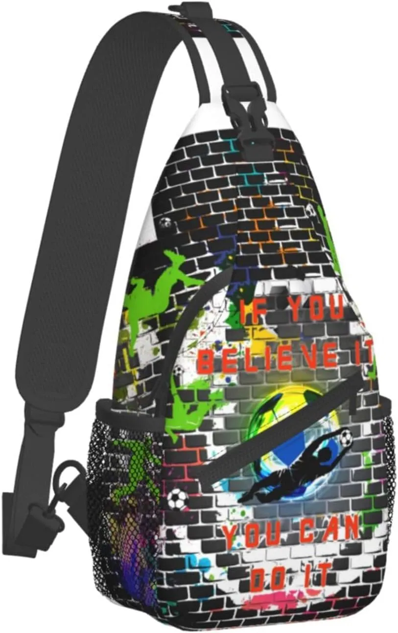Pink Marble Sling Bag Unisex Crossbody Backpack Travel Hiking Casual Chest Bags Lightweight Fashion Chest Daypack
