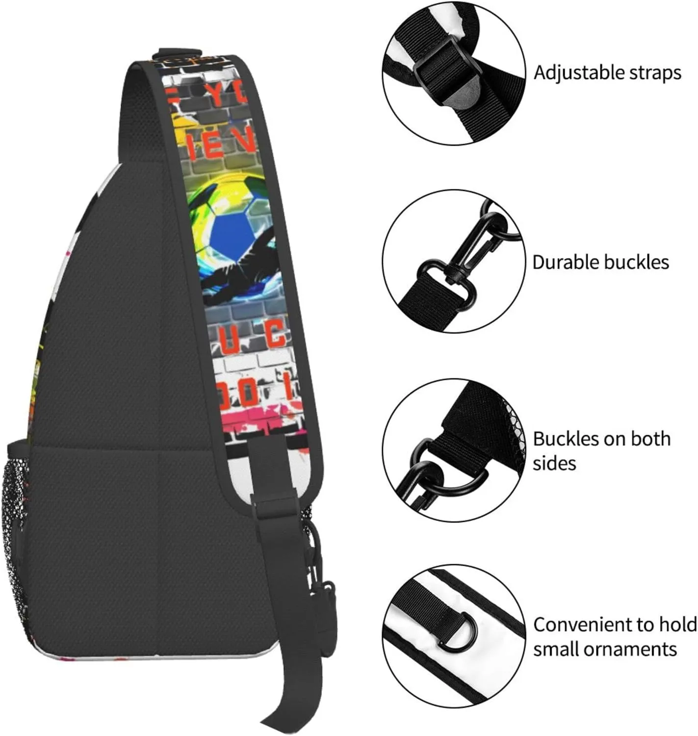 Pink Marble Sling Bag Unisex Crossbody Backpack Travel Hiking Casual Chest Bags Lightweight Fashion Chest Daypack