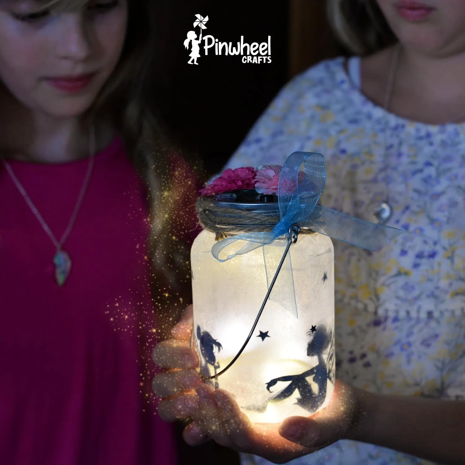 Pinwheel Crafts Holobrite Fairy Lantern Toy for Kids Age 6-8 8-12  Years - Make Your Own Night Light - Fairy Jar Gift for Girls with Led Light - Arts & Crafts Set, Pack of 2