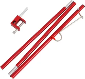 pistro Portable Outdoor Camping Lamp Pole Hook Adjustable Lantern Light Bracket Hanger Table Folding Compact -Light for Camping Hiking Picnic Traveling