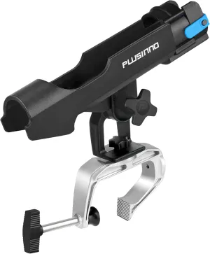 PLUSINNO Fishing Boat Rods Holder Large Clamp Opening 360 Degree Adjustable Fishing Rod Racks Folding Holder