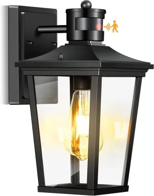Porch Lights Outdoor, Motion Sensor Outdoor Lights, Dusk to Dawn Exterior Light Fixture, 100% Anti-Rust Aluminum,for Garage,Porch, Patio, Front Door, Hallway, Entryway, Corridor, Backyard