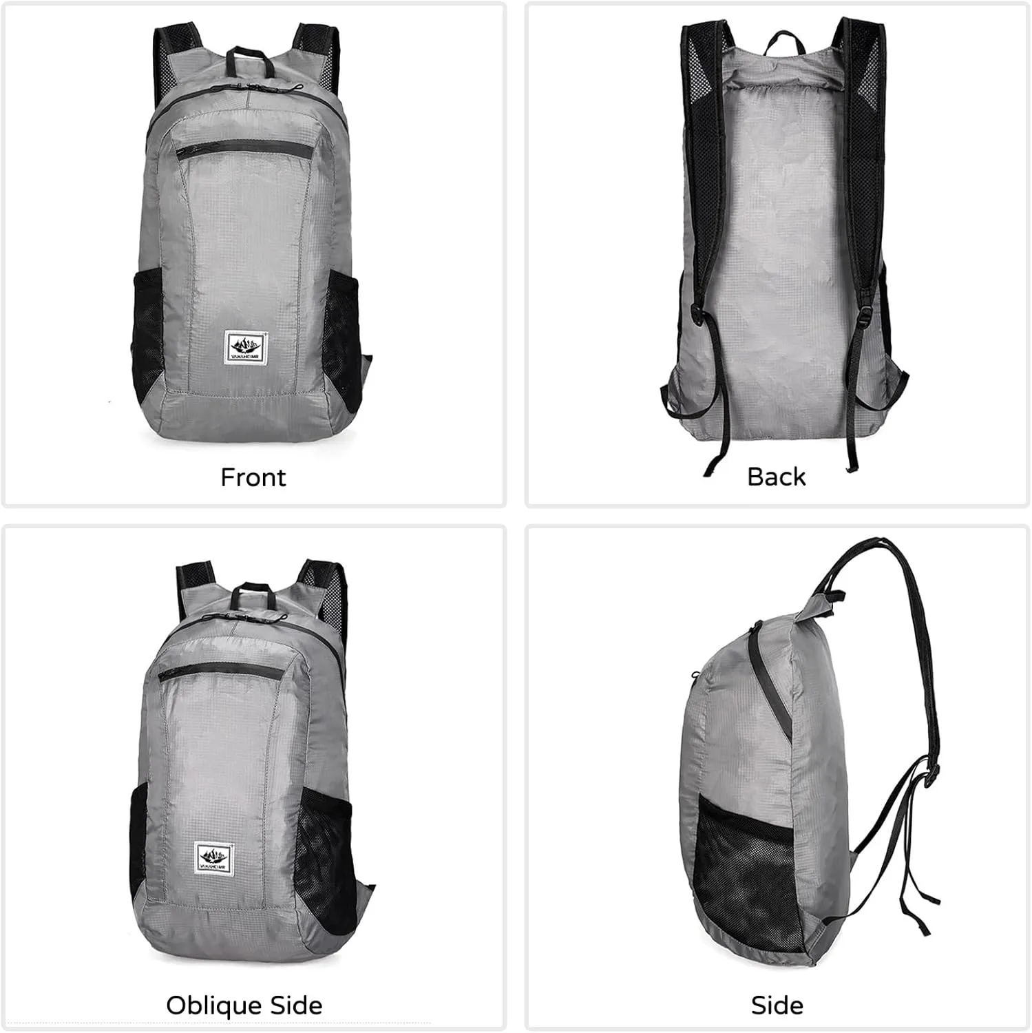 PORRASSO Hiking Backpack Foldable Waterproof Daypack 20L Lightweight Rucksack Backpack for Women Men Camping Trekking Cycling Climbing Outdoor Sports Blue A