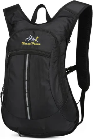 PORRASSO Hiking Backpack Waterproof Daypack 18L Rucksack Lightweight Backpack for Women Men Camping Trekking Cycling Climbing Outdoor Sports Black