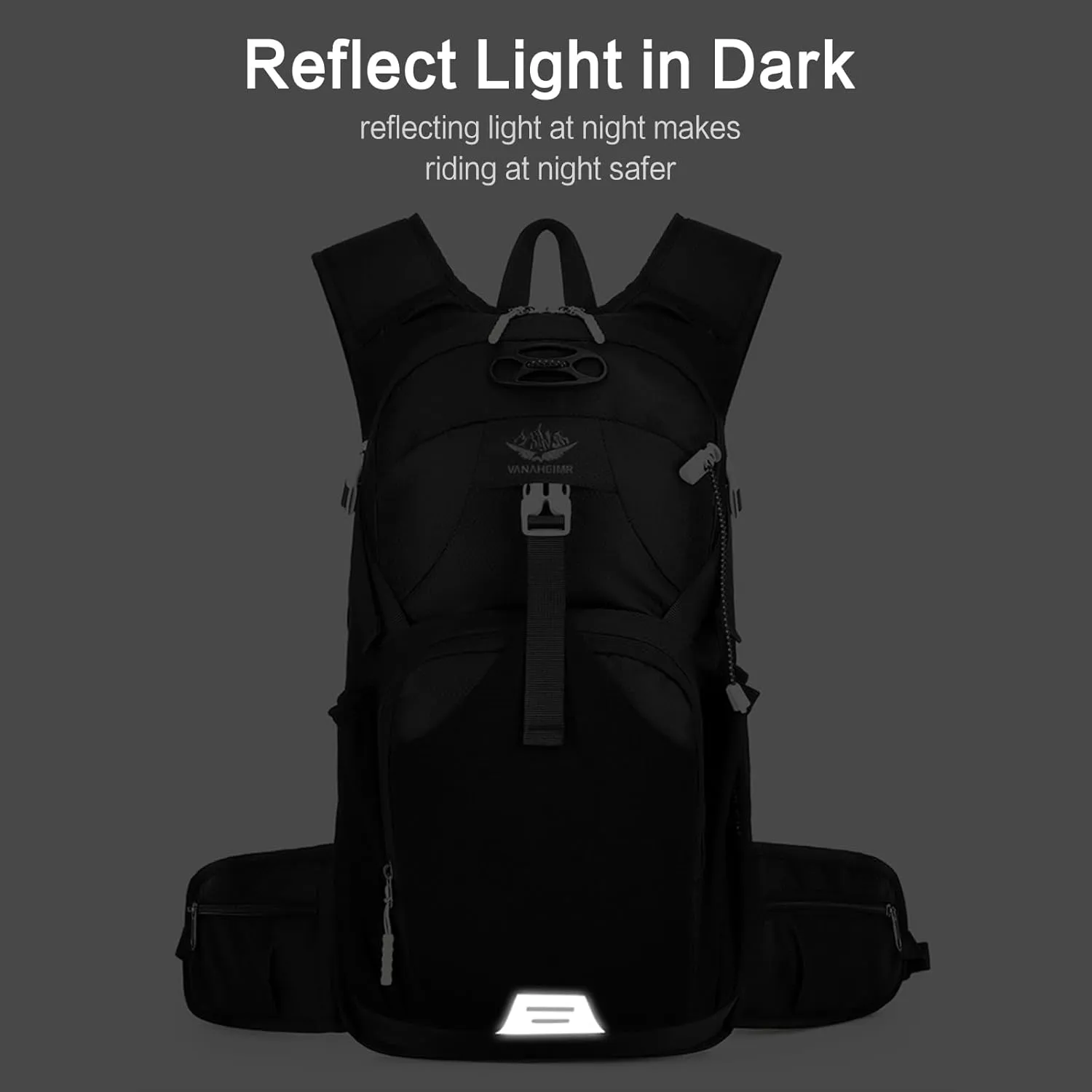 PORRASSO Hiking Backpack Waterproof Daypack 18L Rucksack Lightweight Backpack for Women Men Trekking Cycling Climbing Outdoor Sports Orange