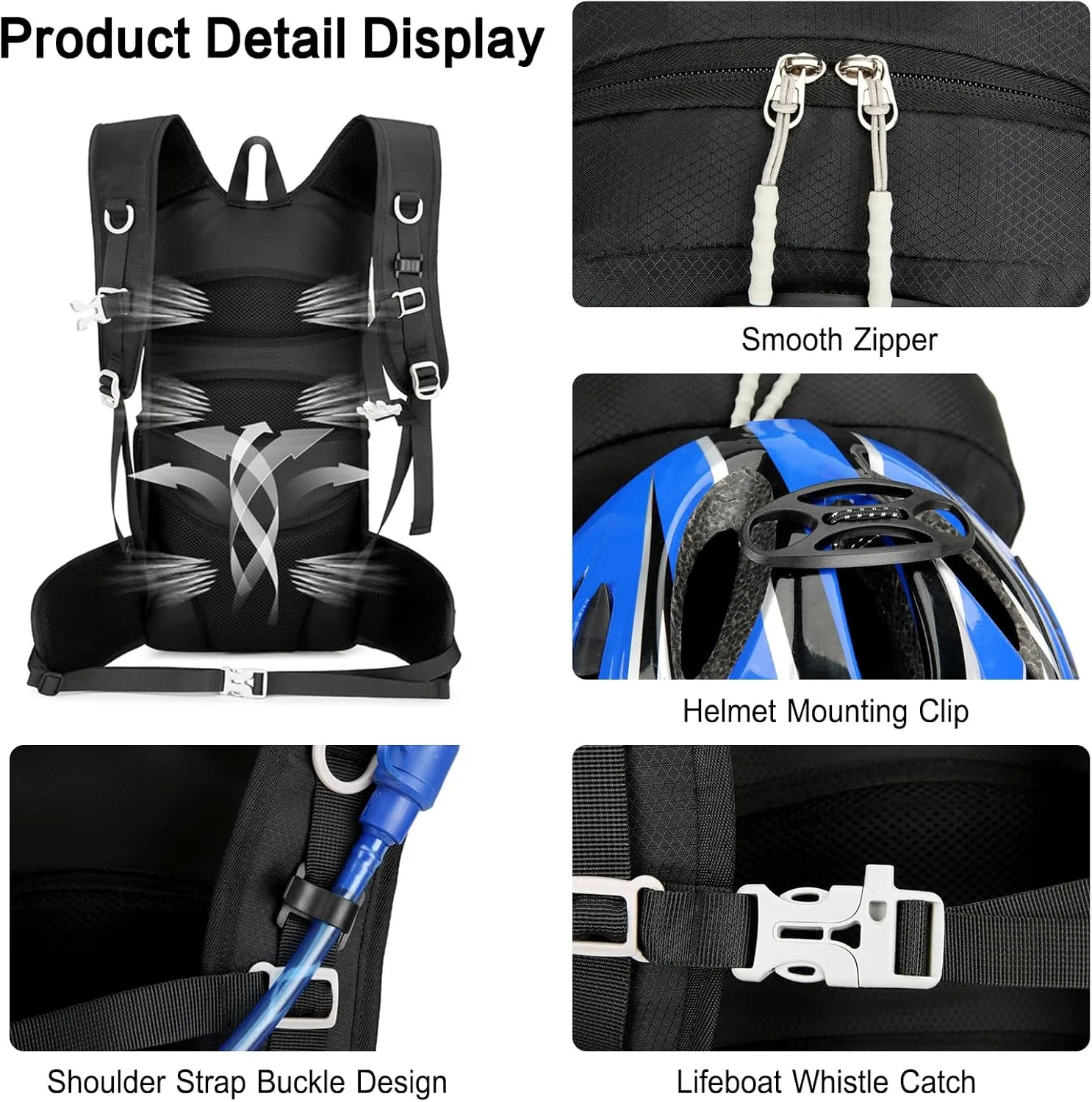 PORRASSO Hiking Backpack Waterproof Daypack 18L Rucksack Lightweight Backpack for Women Men Trekking Cycling Climbing Outdoor Sports Orange