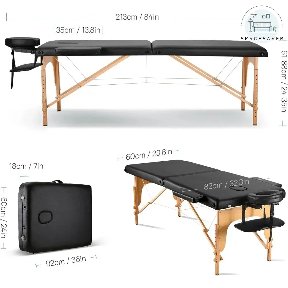Portable Adjustable Massage Table | Foldable Design for Various Therapies