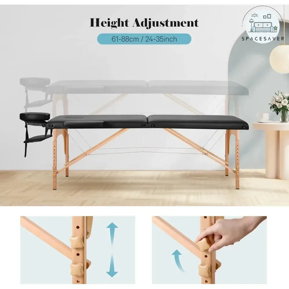 Portable Adjustable Massage Table | Foldable Design for Various Therapies