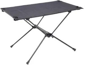 Portable Beach Table Portable Camping Table Folding Side Table Aluminum for Outdoor Travel Hiking Folding Camping Table (Color : Black, Size : 60 * 40 * 39.5cm)