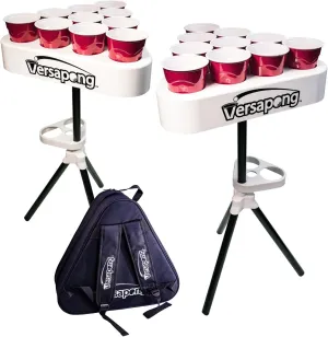 Portable Beer Pong Table/Tailgate Game with Backpack Carry Case and Balls