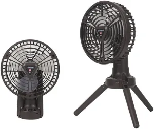 Portable Camping Fan, 10400mAh USB Rechargeable Battery Tripod Tent Fan Multi Function Foldable Fan with LED Light Ideal Camping Accessories for Multi Scene Camping