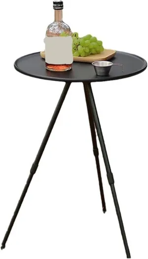 Portable Camping Round Table Adjustable Folding Liftable Mini Table Brazier Table for Picnic Garden Camping Furniture