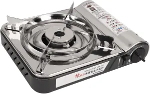 Portable Camping Stove, Energy Saving Aluminum Alloy Butane Camping Stove for Picnics, Hiking, Fishing, BBQ