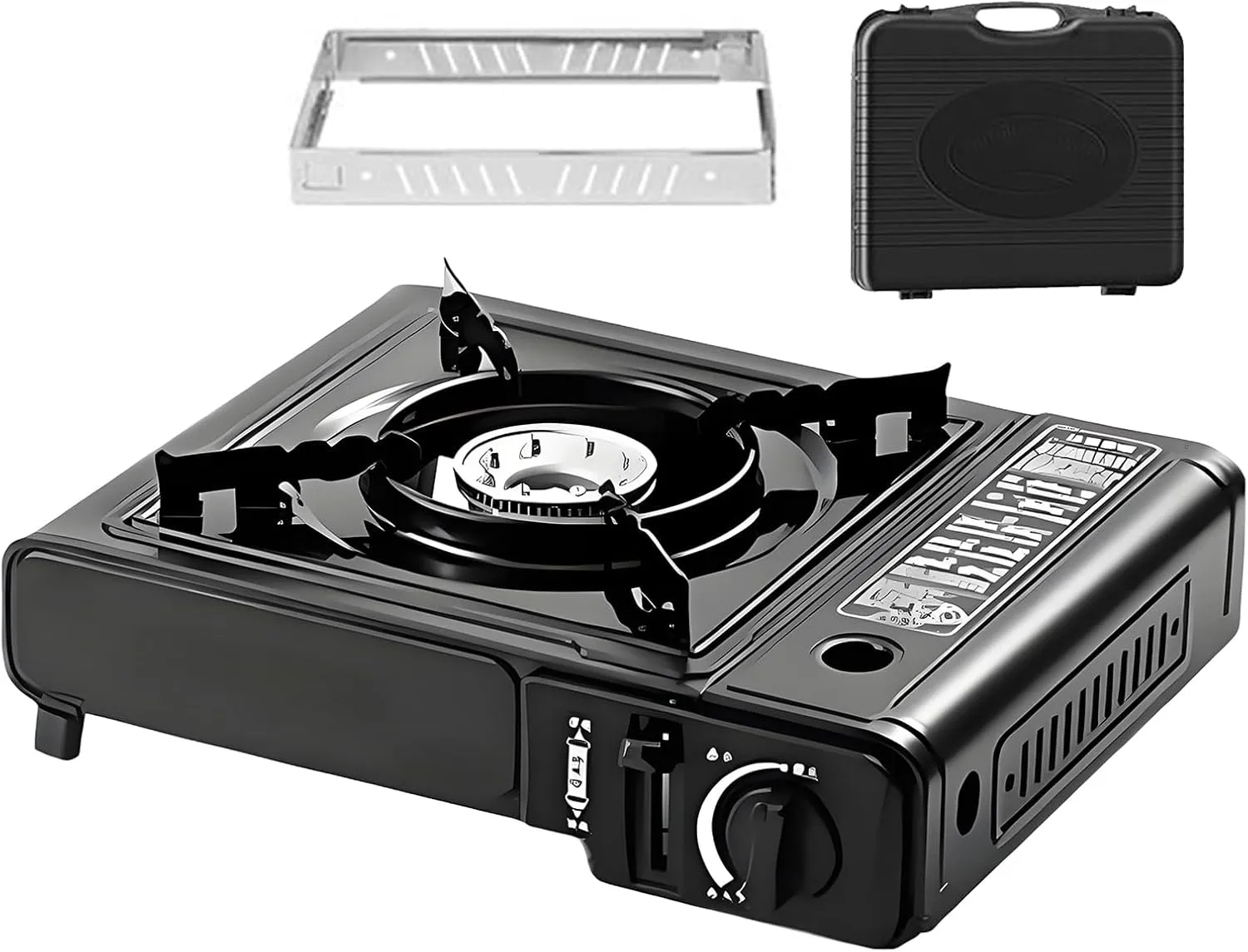 Portable Camping Stove - Outdoor Cooking Burner With Carry Case | Compact Stovee For Picnic, BBQ, Backpacking, Fishing, Hiking, Tailgating, Use, And Travel Adventures