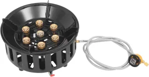 Portable Camping Stove with Storage Bag, 7 Burners and 3 Fuels Adapters, Propane Stove Gas Stove for Outdoor Cooking Picnic Camping Backpacking Hiking