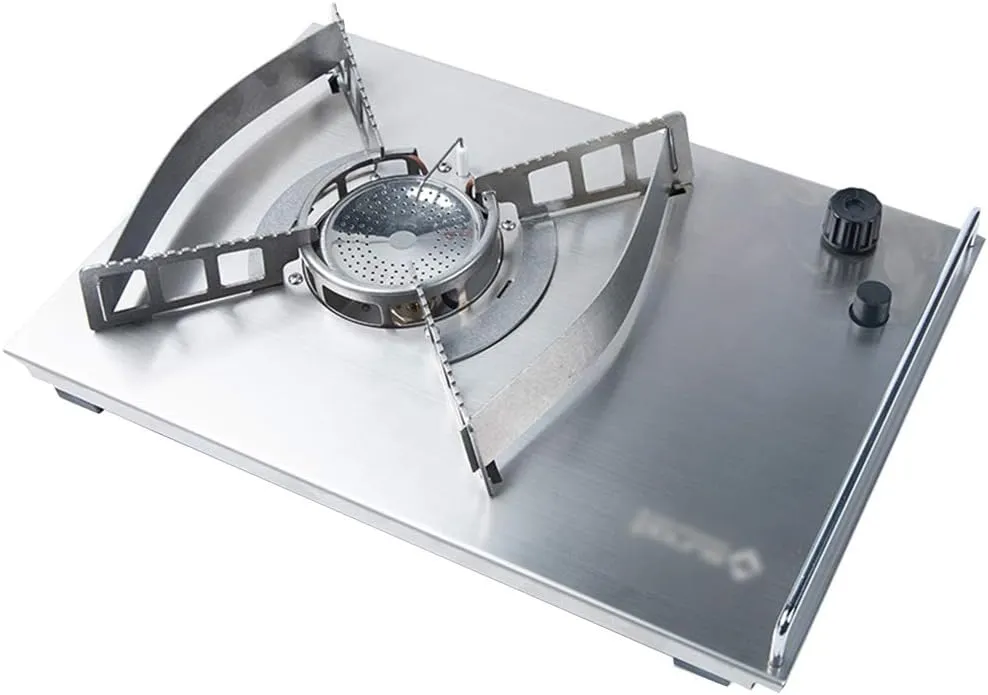 Portable Cass Stove Can Be Stored Table, Folding Table, Portable Camping Campfire Barbecue Storage Rack Iron for Outdoor Camping Barbecue,A