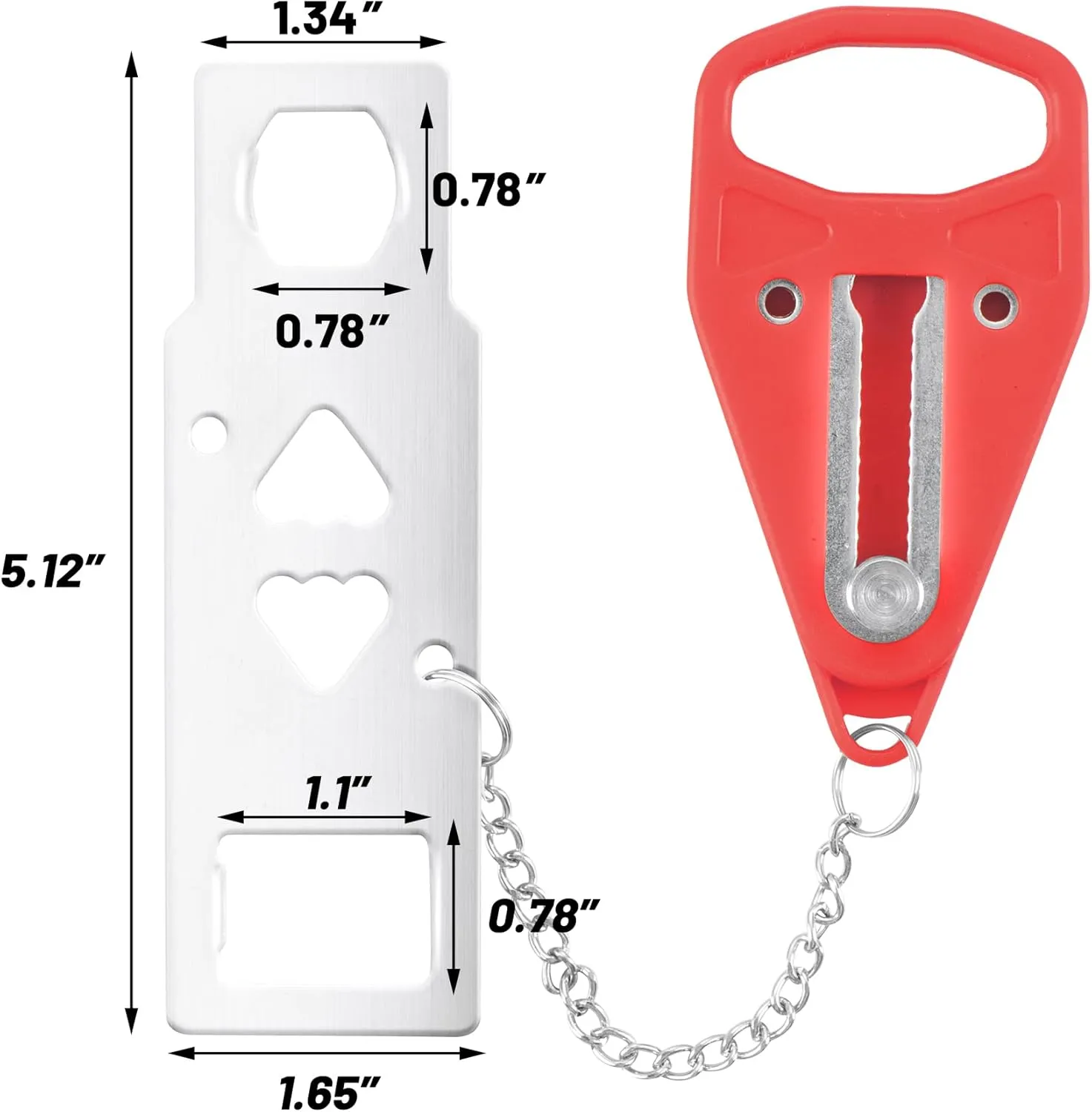 Portable Door Lock Extra Lock for Additional Privacy and Safety in Home,Hotel and Apartment,Prevent Unauthorized Entry,Protect Family Security in Traveling,Home,Bedroom,Hotel,Apartment,AirBNB-4 Pack