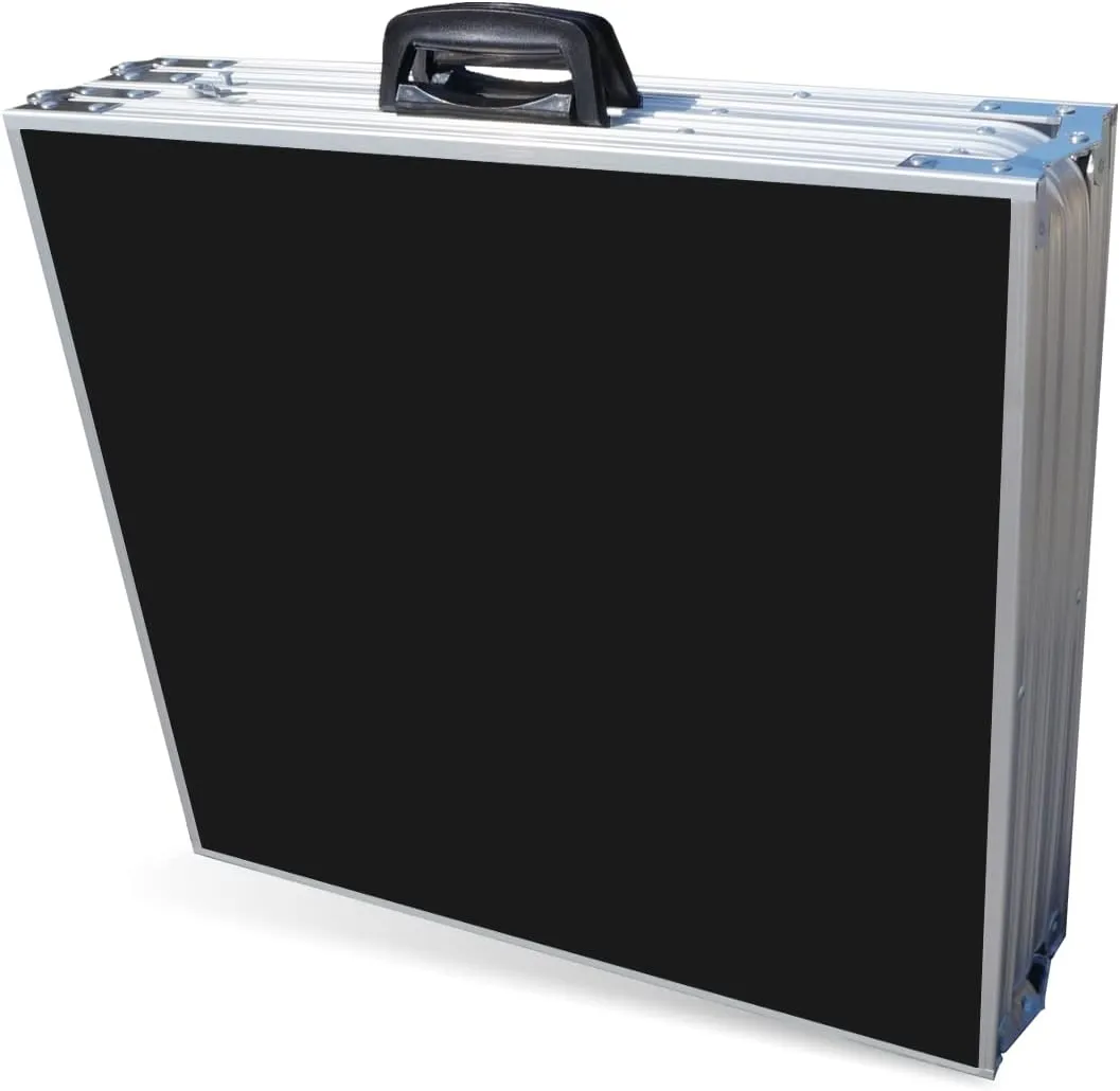 Portable Dry Erase Folding Table for use w/ NEON Wipe-Clean Non-Toxic Chalk Markers - Adjustable Length (8 ft or 4 ft) Adjustable Height (Kid Size & Standard Size) Party Table w/ or w/o LED Lights - Choose Your Model