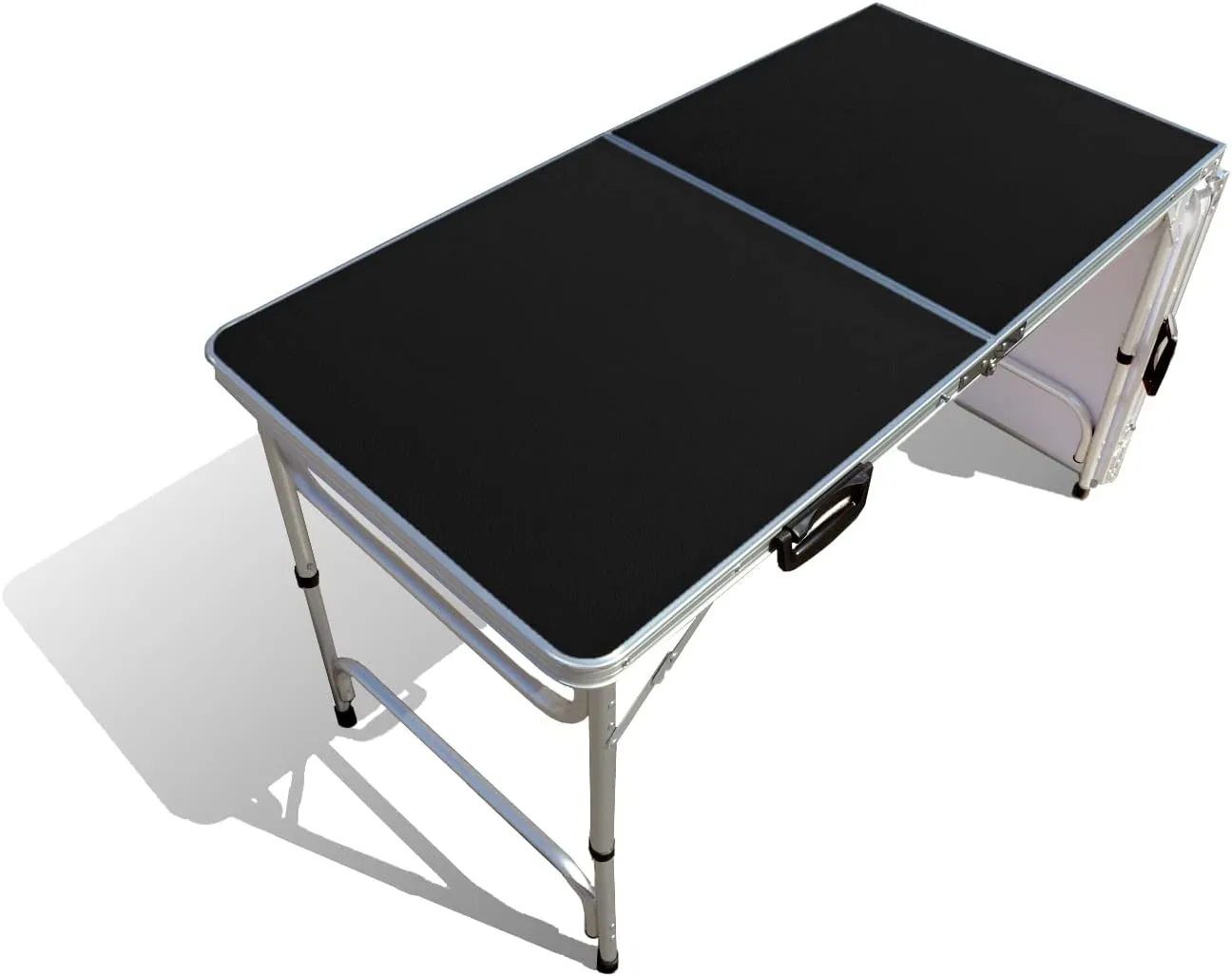 Portable Dry Erase Folding Table for use w/ NEON Wipe-Clean Non-Toxic Chalk Markers - Adjustable Length (8 ft or 4 ft) Adjustable Height (Kid Size & Standard Size) Party Table w/ or w/o LED Lights - Choose Your Model