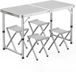 Portable Folding Table air Set Coffee Table Aluminium Alloy Ultra-Light Camping Table Outdoor Picnic Foldable Table,Auminum Alloy Set