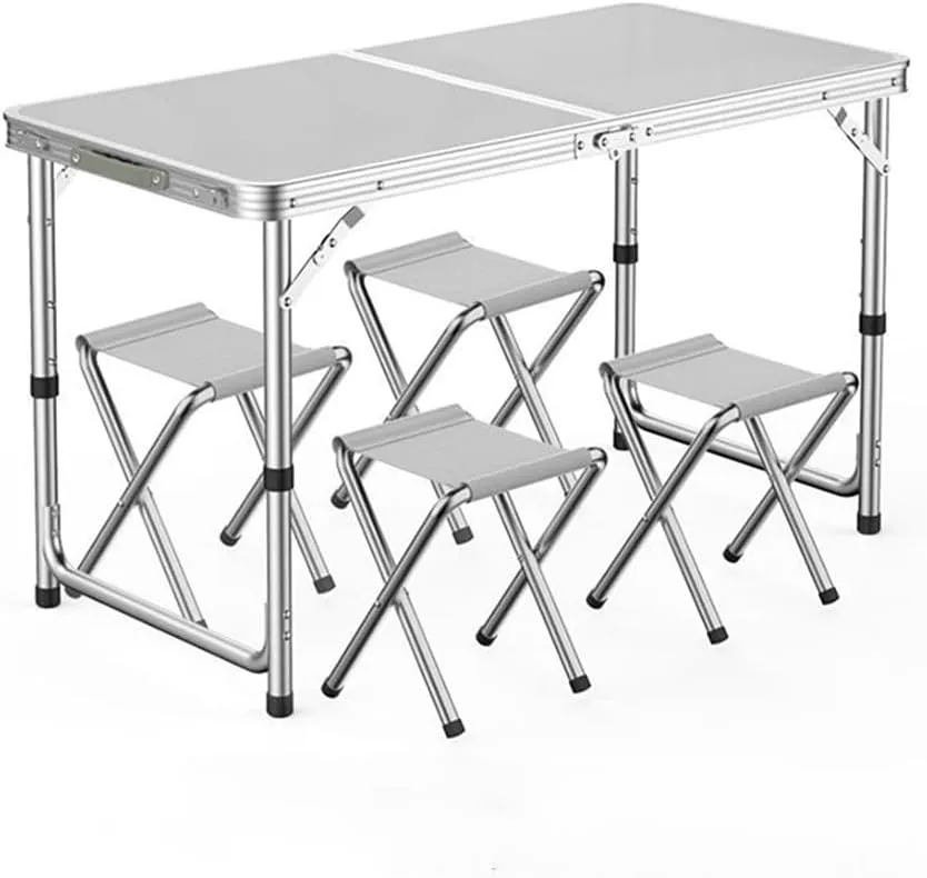 Portable Folding Table air Set Coffee Table Aluminium Alloy Ultra-Light Camping Table Outdoor Picnic Foldable Table,Auminum Alloy Set