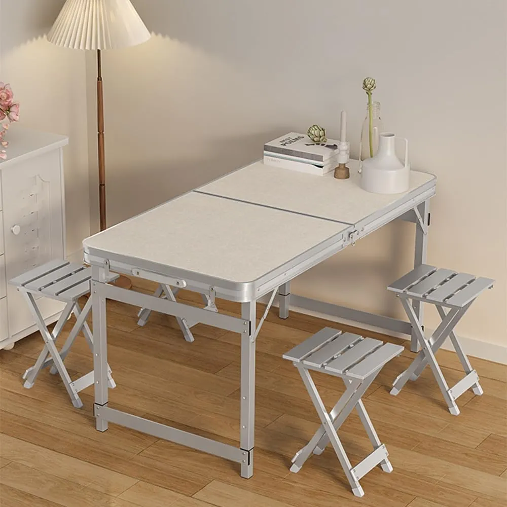Portable Folding Table air Set Coffee Table Aluminium Alloy Ultra-Light Camping Table Outdoor Picnic Foldable Table,Auminum Alloy Set