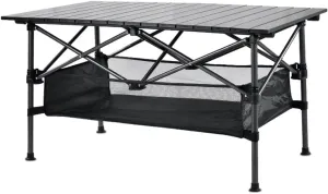 Portable Folding Table Aluminum Alloy Picnic Camping Table Ultralight Camping Furniture (D 90cm*55cm)