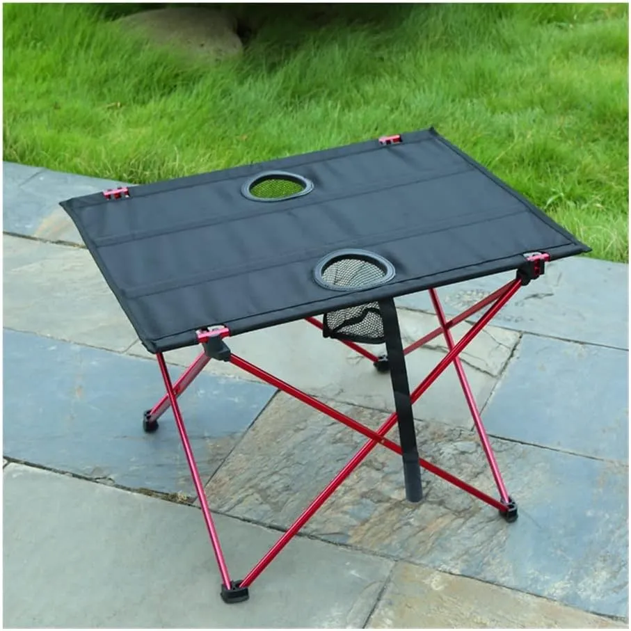 Portable Folding Table，Folding Table, Portable Table, Adjustable Folding Table, Portable Outdoor Side Table, Lightweight Camping Table, Suitable for Camping, Coffee and Travel/F/56*42*40Cm
