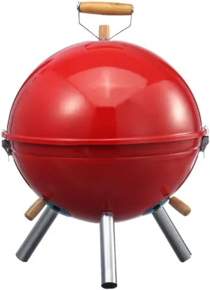 Portable Kettle BBQ Grill Outdoor Camping Travel Charcoal Stove with Vent Barbecue Grill Stand Stove Metal Cookware Accessories