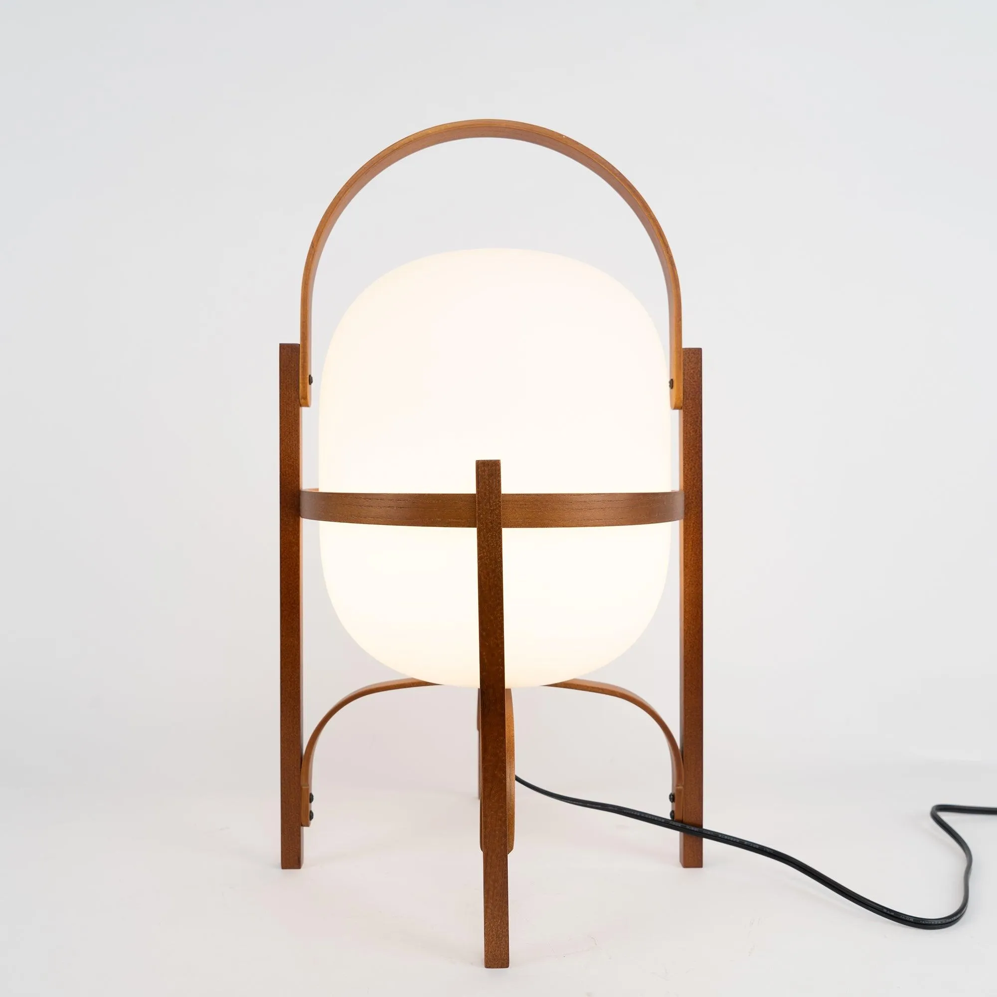 Portable Lantern Glass Table Lamp
