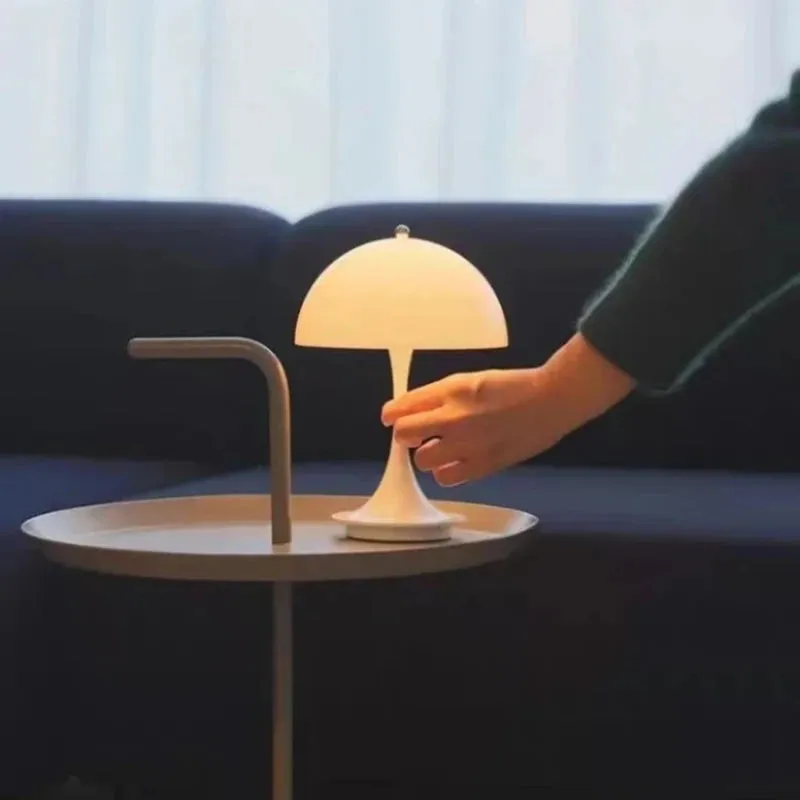 Portable LED Mushroom Table Lamp - USB Rechargeable