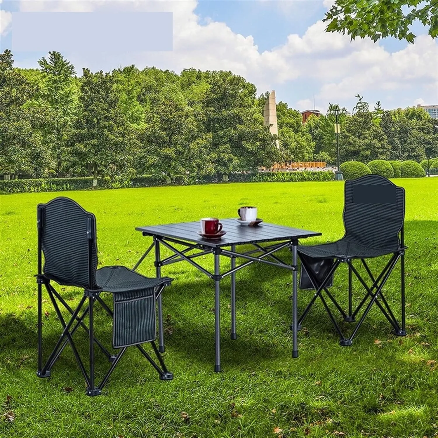 Portable Picnic Table, Folding Roll Up Camping Travel Table, Car Outdoor Picnic Table and Chair Set