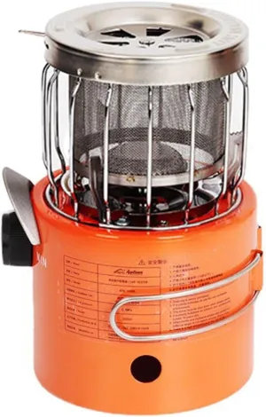 Portable Propane Heater - 2 In 1 Camp Stove, Outdoor Heating Device | Multifunctional Tent Heater, Great For Garage Use, Marine Activities, Cabin Warmth, For Fishing, Hiking, And Hunting