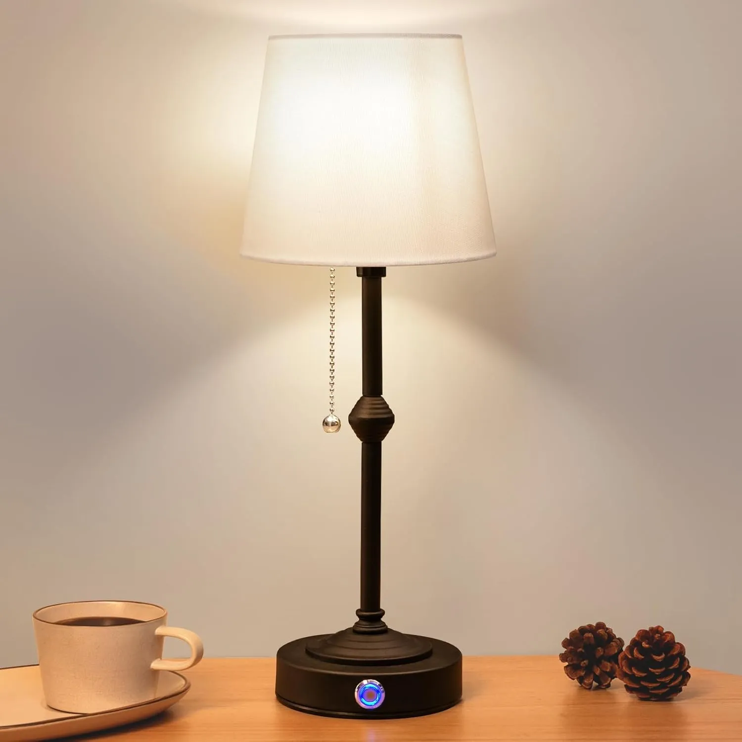 Portable Rechargeable Cordless Table Lamp: Birthday Gifts for Women Mom, House Warming Gifts New Home Decor, 5200mAh Adjustable Light Battery Powered Table Lamp (Black)