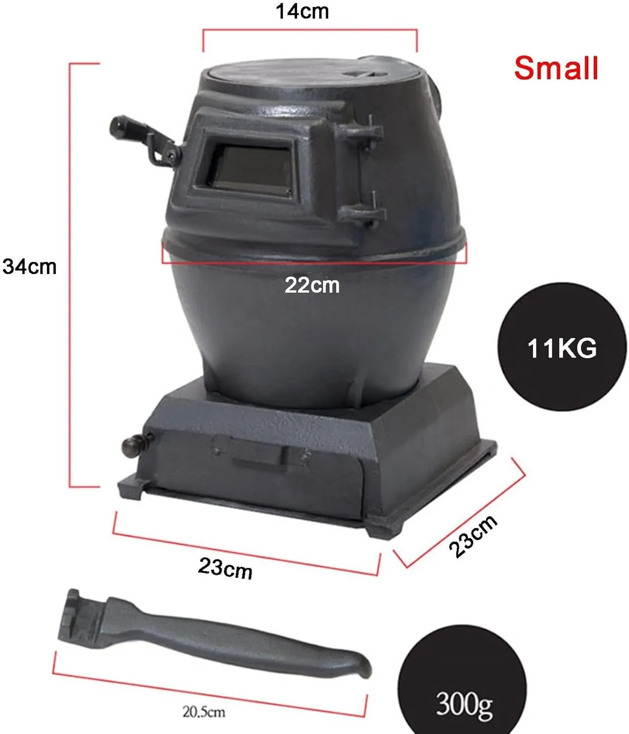 Portable Stainless Steel Backpack Stove | Large Tent Stove for Outdoor Camping, Hiking, Picnic, and Barbecue | Multi-Fuel Wood Burning Stove with Grill Grate & All Accessories(Black)